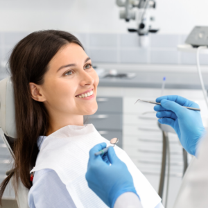 pretty woman looking at dentist with trust 2022 12 16 07 47 09 utc